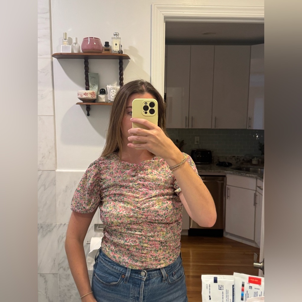 Mango Floral Multicolor Blouse